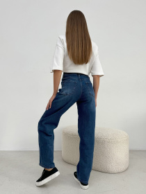 Джинси мом ISSA Plus Модель WN20-648_синий Фото