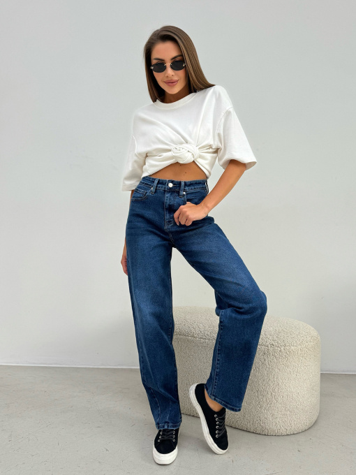 Джинсы мом ISSA Plus модель WN20-648_синий Фото