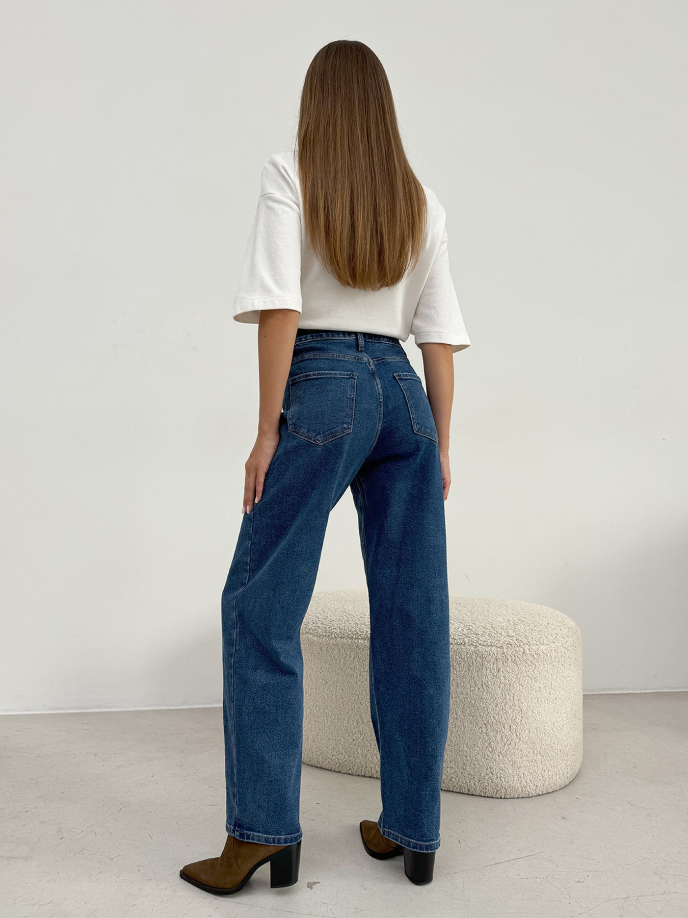 Прямі джинси ISSA Plus модель WN20-649_синий Фото