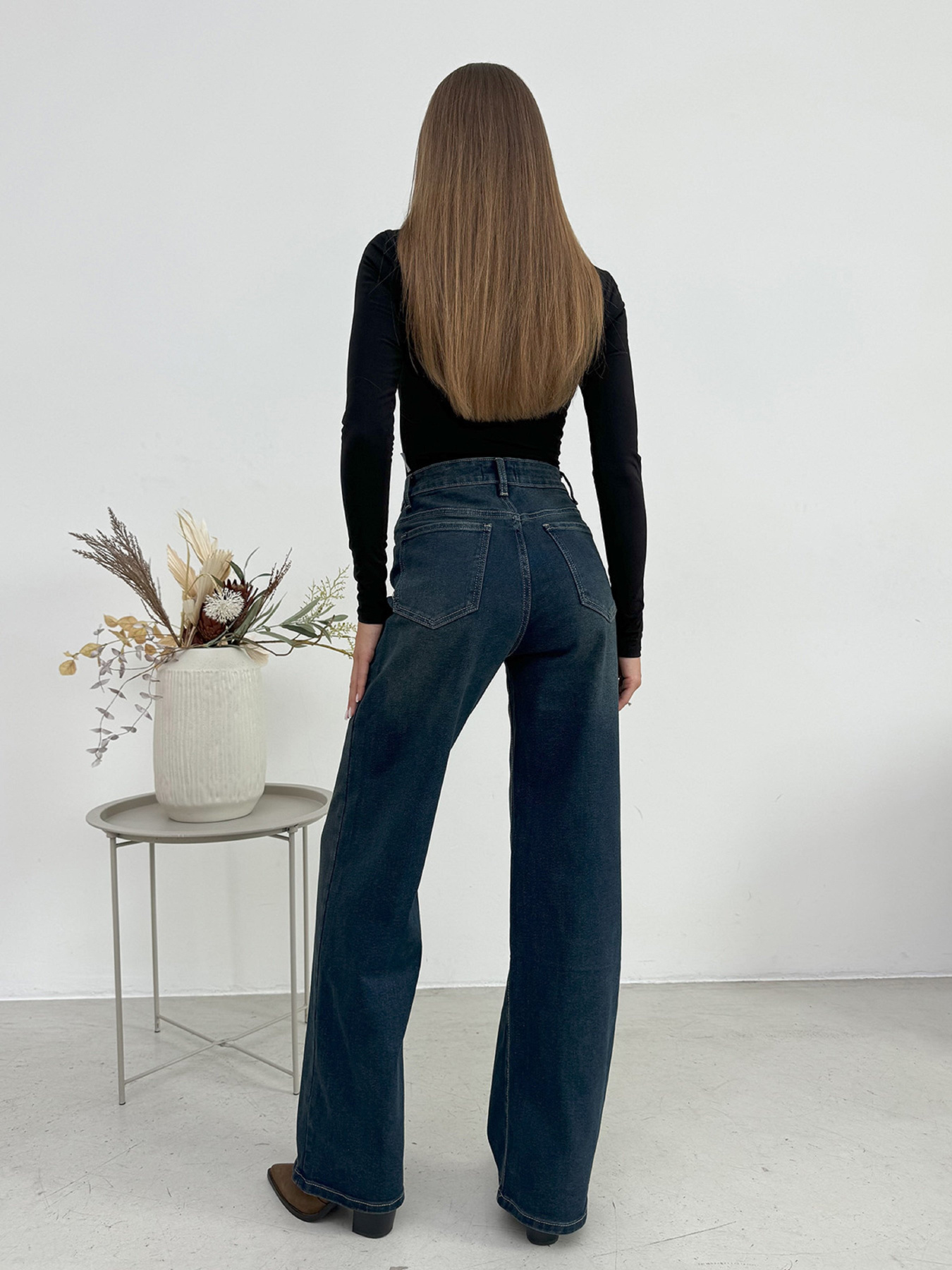 Прямые джинсы ISSA Plus модель WN20-650_темно_синий Фото