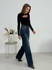 Прямые джинсы ISSA Plus модель WN20-650_темно_синий Фото