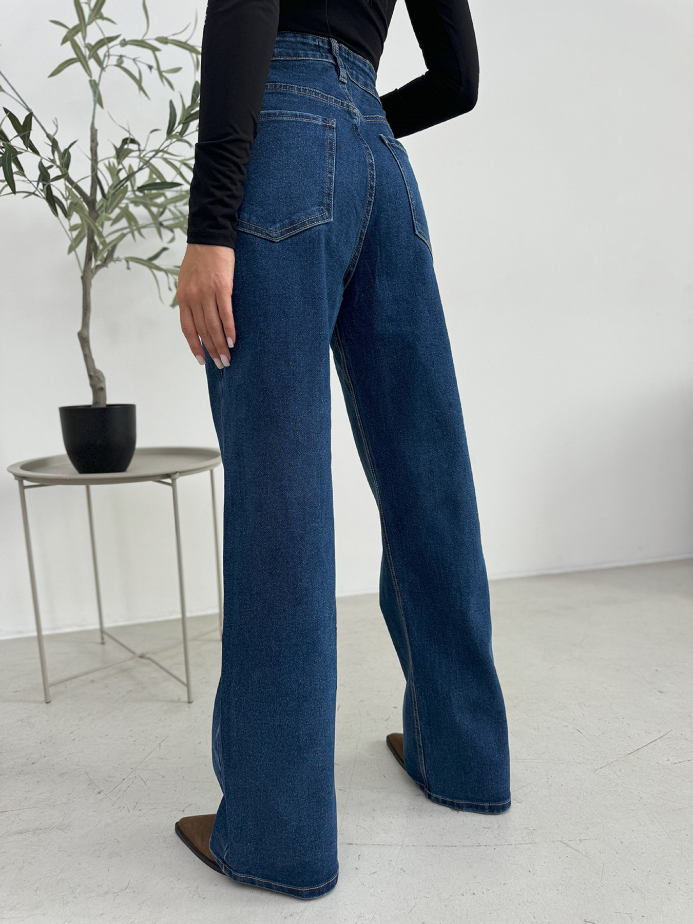 Прямые джинсы ISSA Plus модель WN20-650_синий Фото