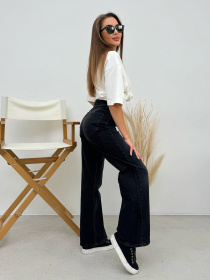 Расклешенные джинсы ISSA Plus модель WN20-644_серый Фото