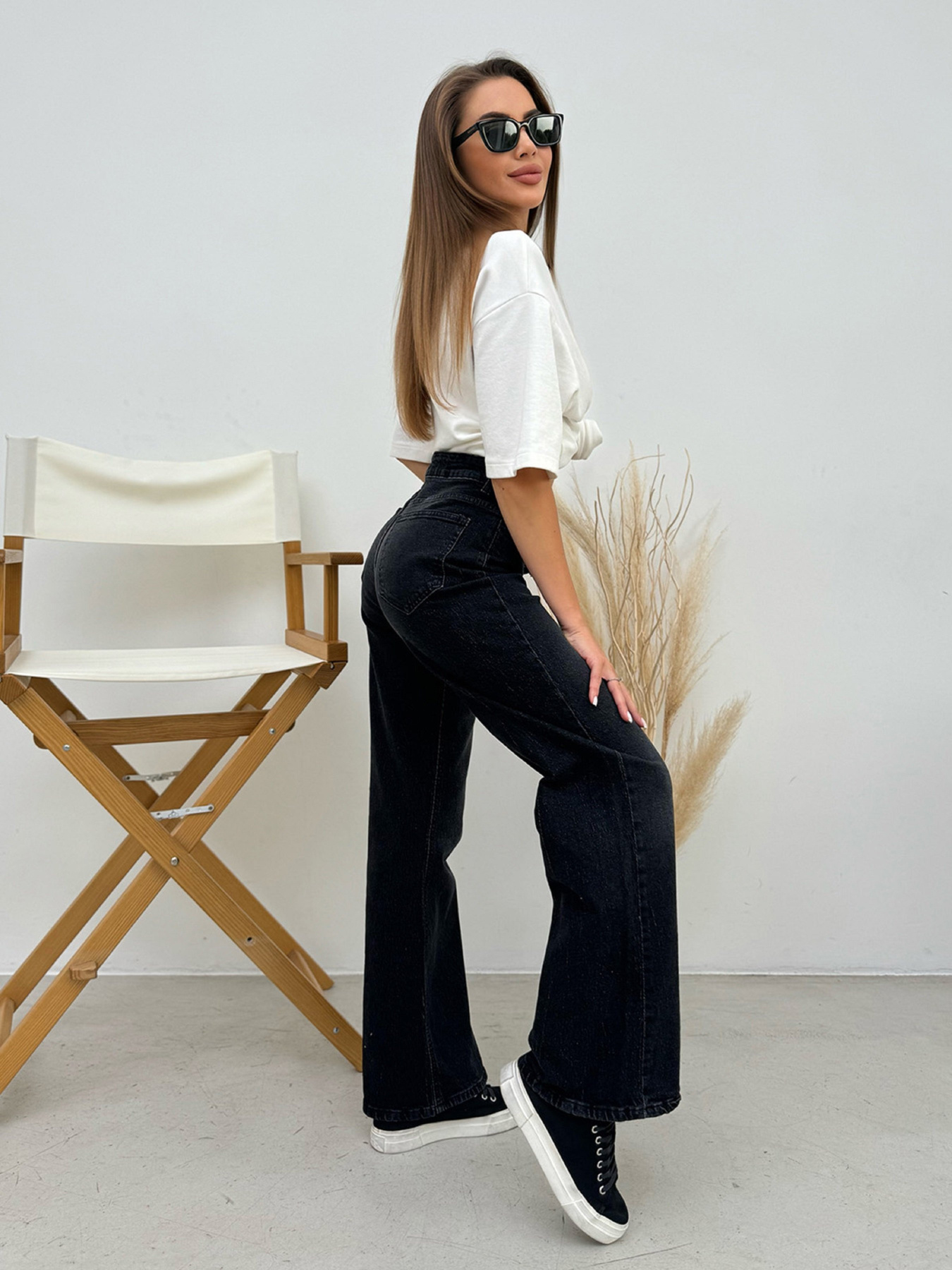 Джинси кльош ISSA Plus модель WN20-644_серый Фото