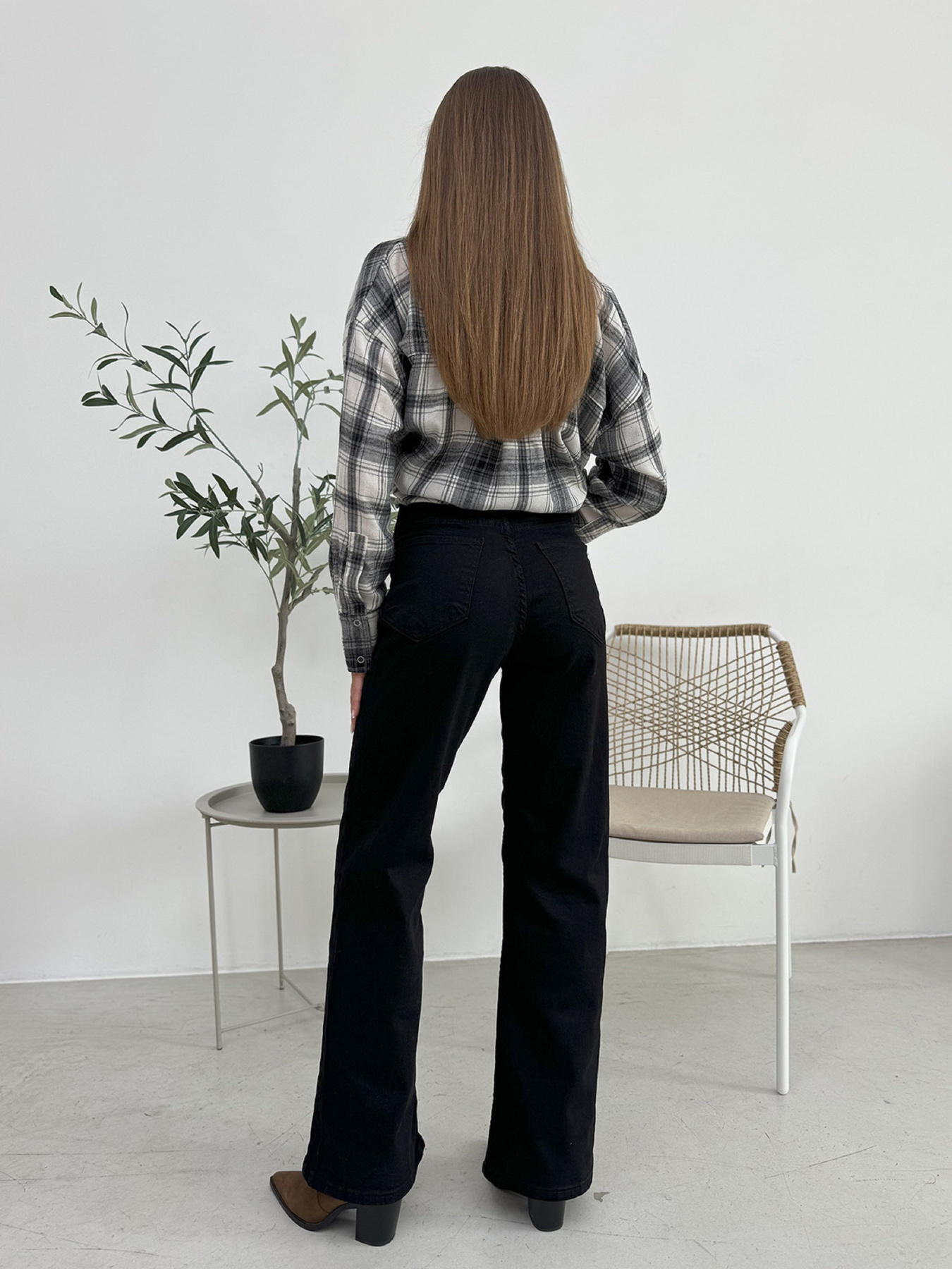 Прямі джинси ISSA Plus модель WN20-645_черный Фото