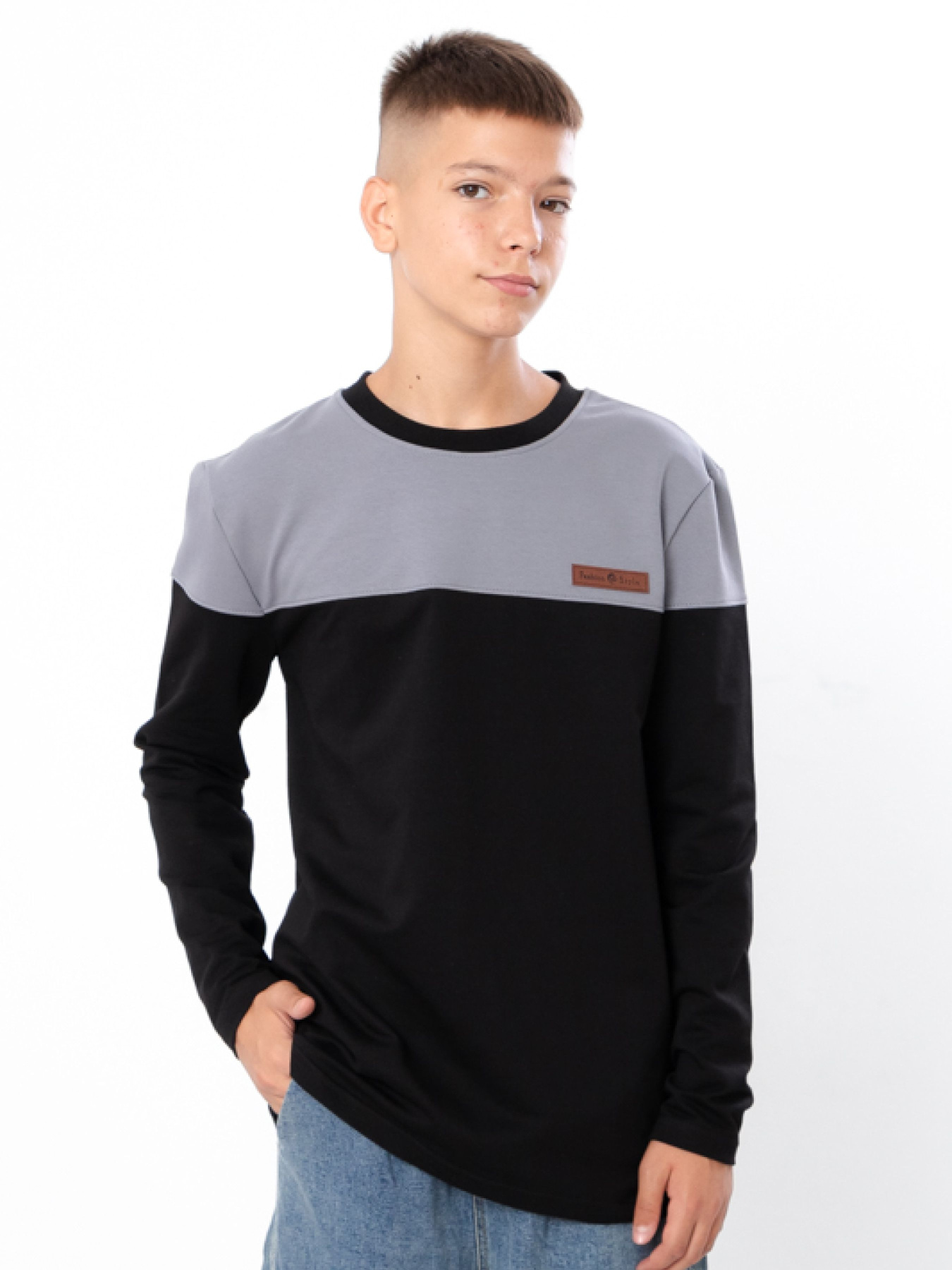 Лонгслів Носи своє модель 6387-057-stalevij-srij Фото