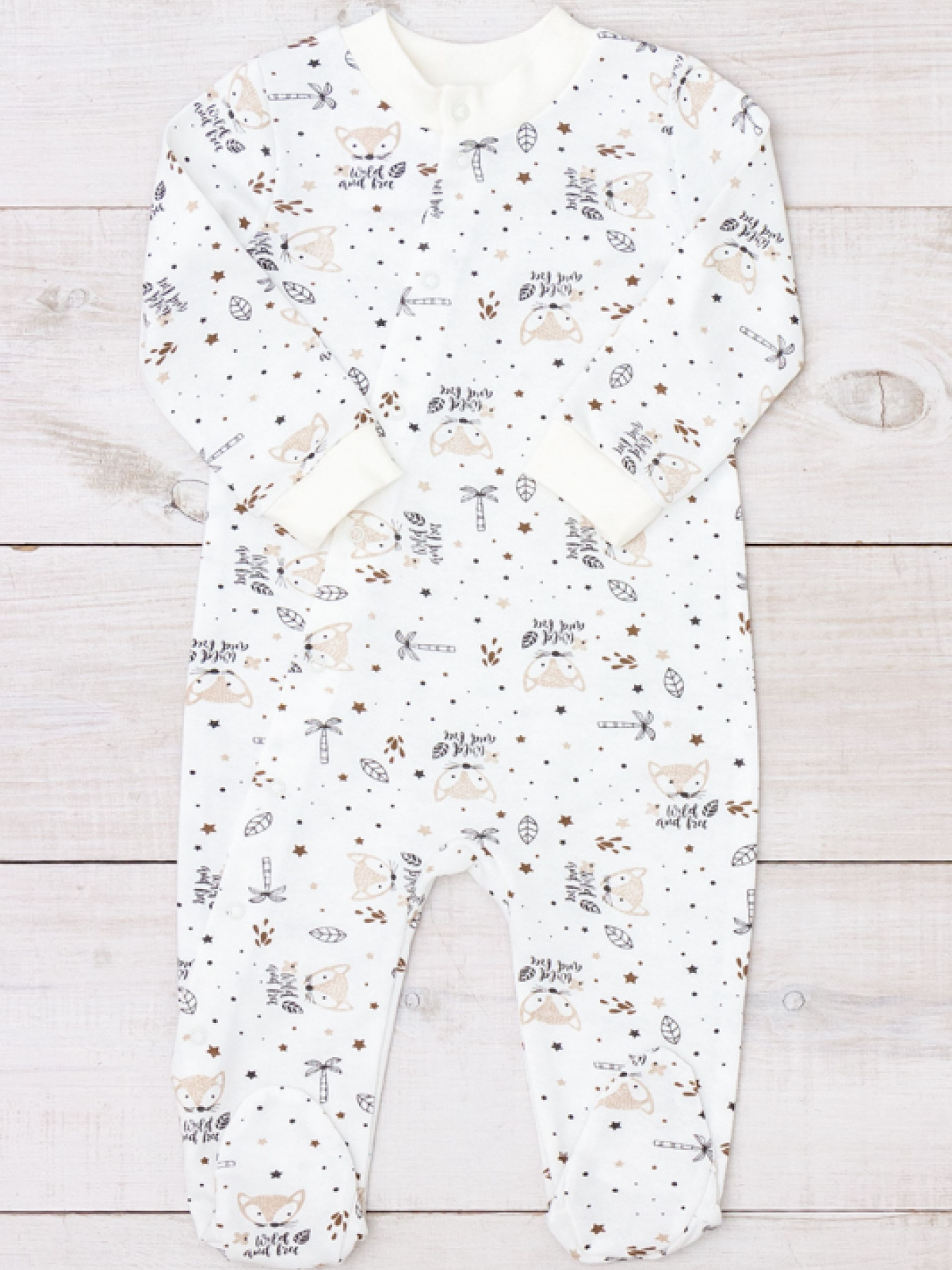 Нательный комбинезон Носи своє модель 5032-024-5-lisichki-molochnij Фото