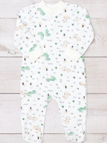 Нательный комбинезон Носи своє модель 5032-024-4-dinozavriki-molochnij Фото