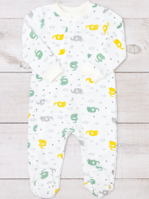 Нательный комбинезон Носи своє модель 5032-024-4-sloniki-molochnij Фото