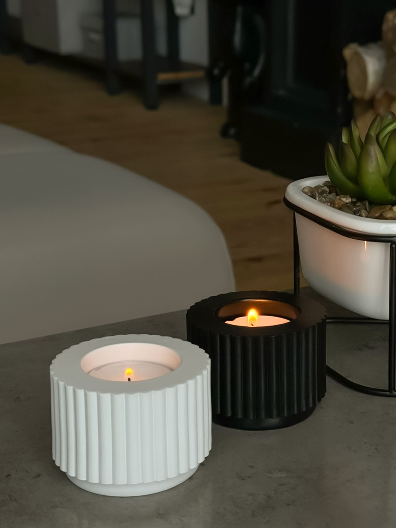 Подсвечник круглый белый MBM MY HOME модель SK-37 WHITE Фото