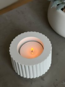 Подсвечник круглый белый MBM MY HOME модель SK-37 WHITE Фото