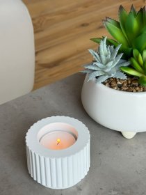 Подсвечник круглый белый MBM MY HOME модель SK-37 WHITE Фото