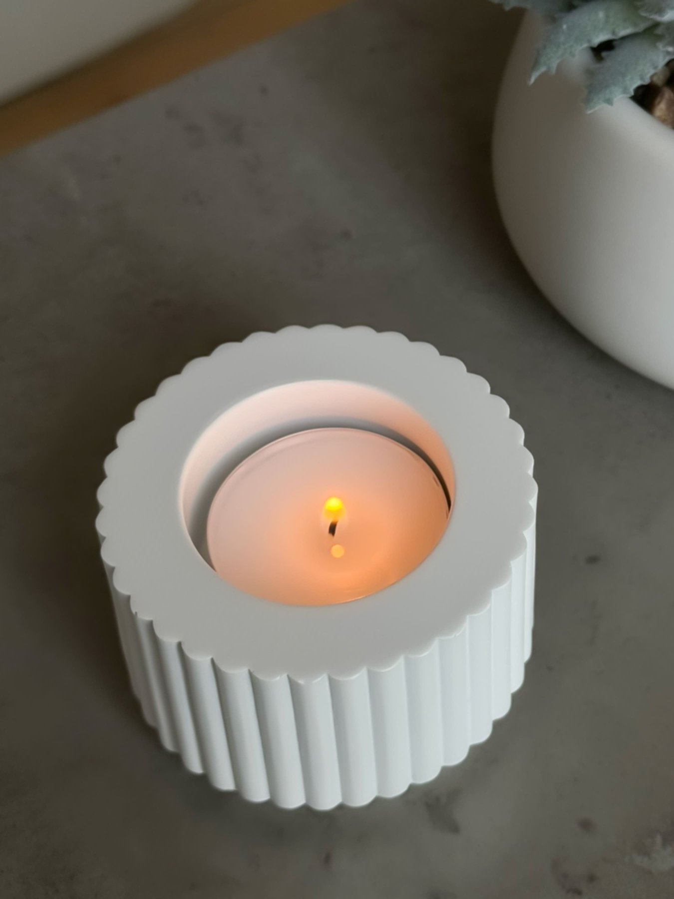 Свічник круглий білий MBM HOME модель SK-37 WHITE Фото