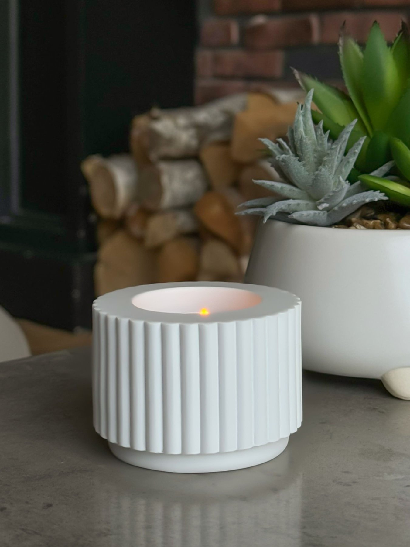 Свічник круглий білий MBM HOME модель SK-37 WHITE Фото