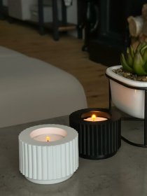 Свічник круглий білий MBM HOME модель SK-37 WHITE Фото