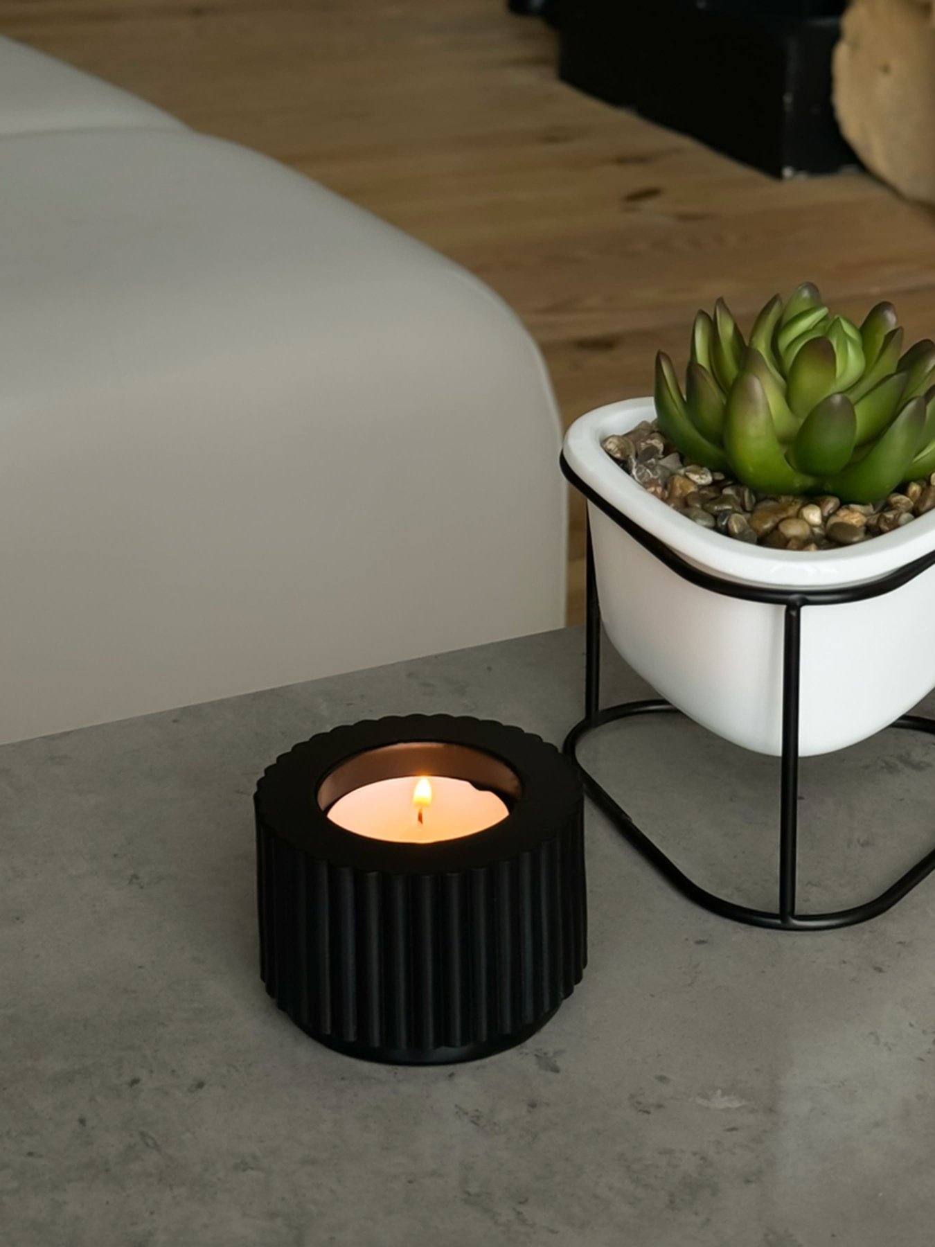 Свічник круглий чорний MBM MY HOME Модель SK-37 BLACK Фото