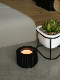 Свічник круглий чорний MBM MY HOME Модель SK-37 BLACK Фото