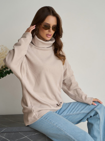 Свитер ISSA Plus модель 13621_бежевый Фото