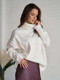 Свитер ISSA Plus модель 13621_белый Свитер ISSA Plus модель 13621_белый Фото