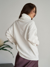 Свитер ISSA Plus модель 13621_белый Свитер ISSA Plus модель 13621_белый Фото