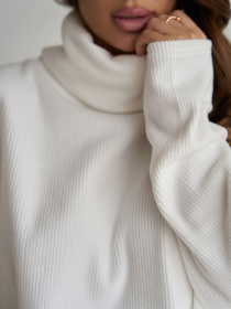 Свитер ISSA Plus модель 13621_белый Свитер ISSA Plus модель 13621_белый Фото