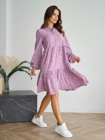 Платье мини ISSA Plus модель 14834_розовый Фото