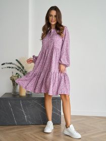 Платье мини ISSA Plus модель 14834_розовый Фото