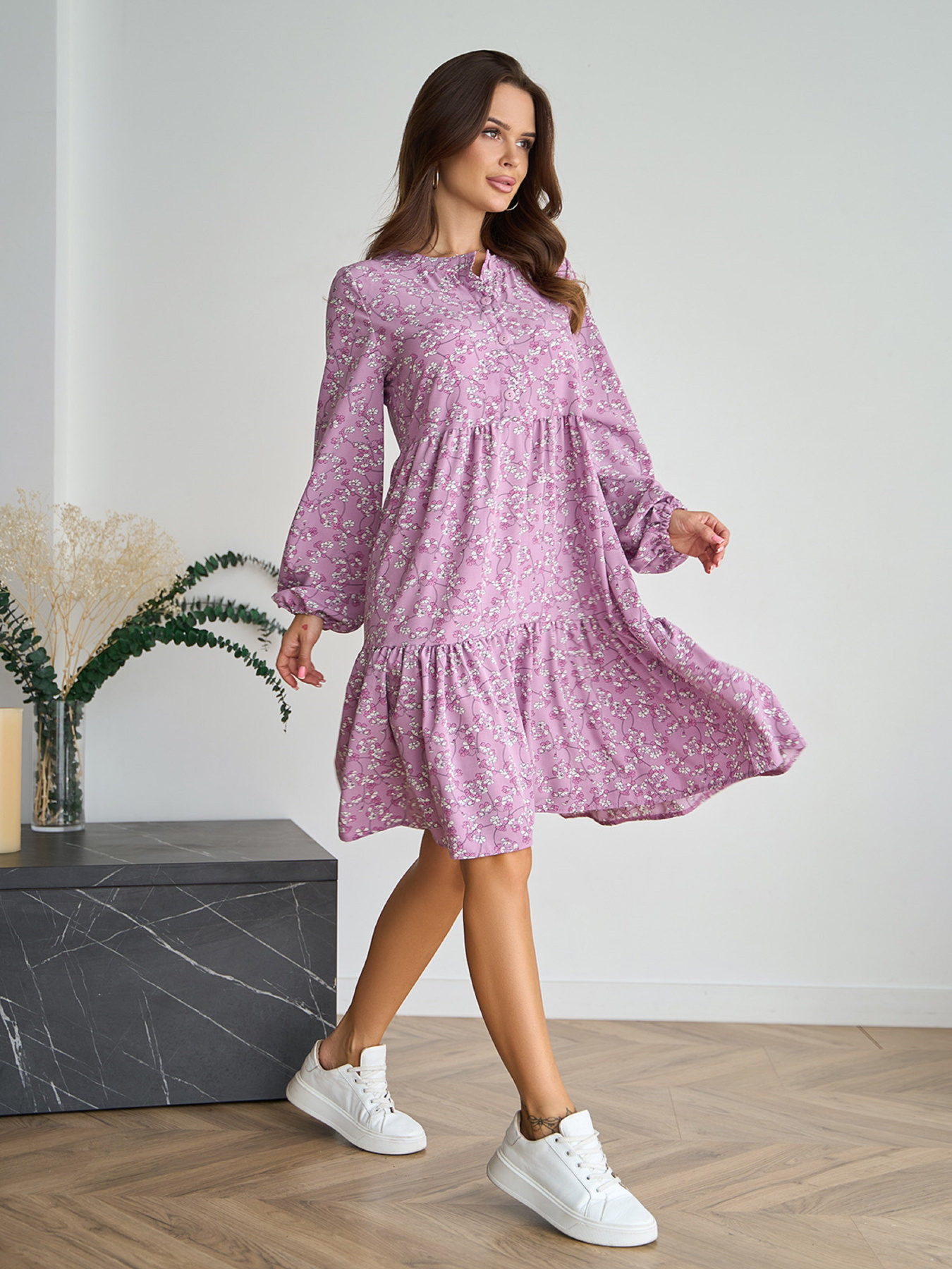 Платье мини ISSA Plus модель 14834_розовый Фото