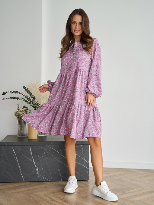 Сукня міні ISSA Plus модель 14834_розовый Фото