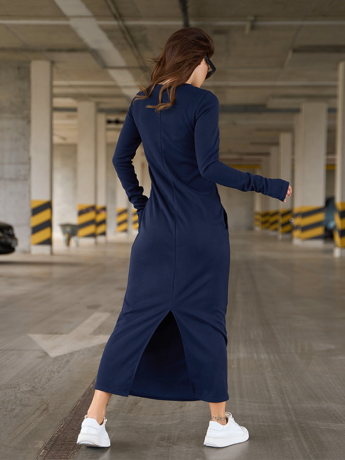 Сукня максі ISSA Plus модель 14840_темно_синий Фото