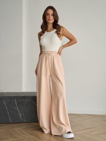 Брюки палаццо ISSA Plus модель 14821_бежевый Фото
