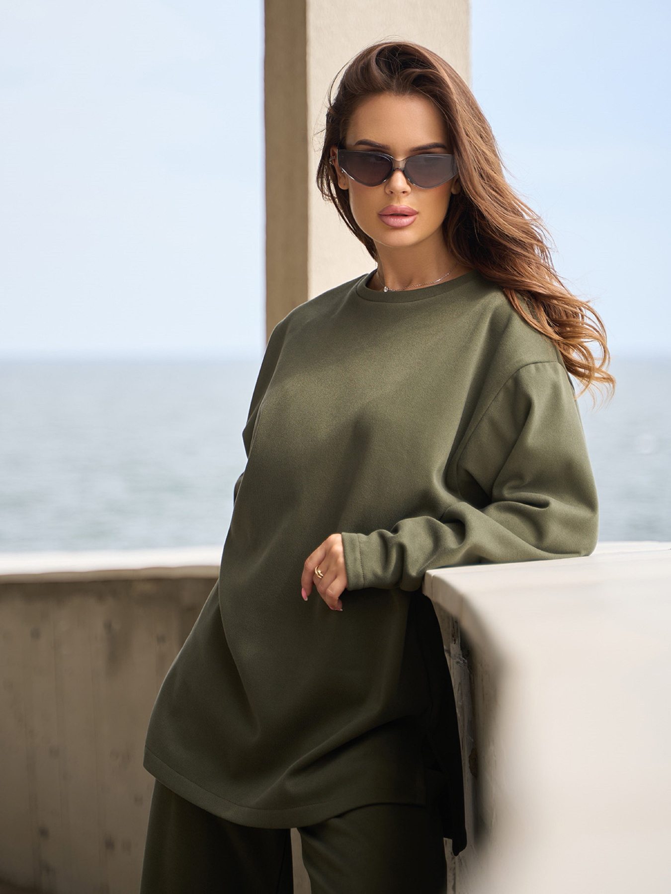 Костюм ISSA Plus модель 14832_хаки Фото