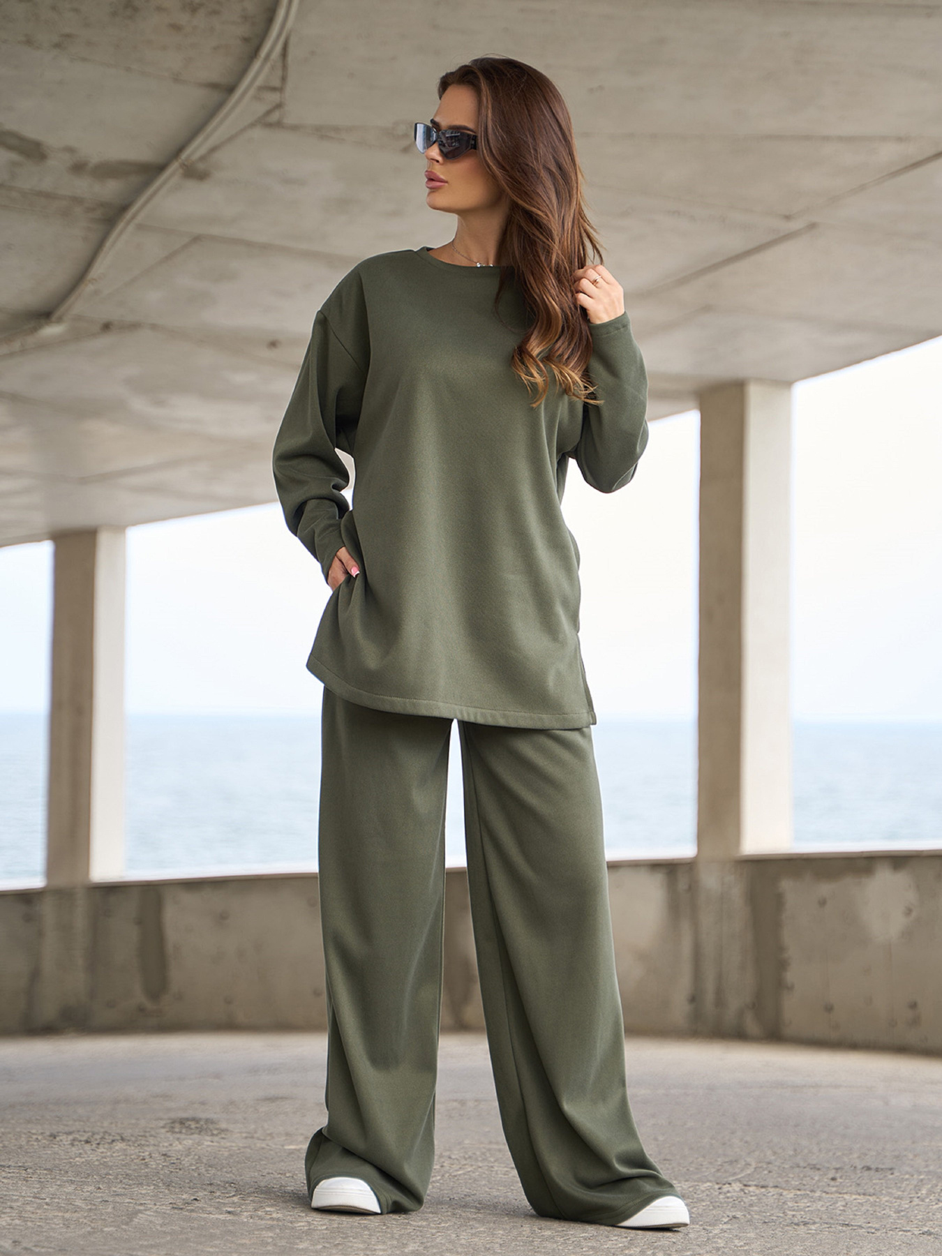 Костюм ISSA Plus модель 14832_хаки Фото