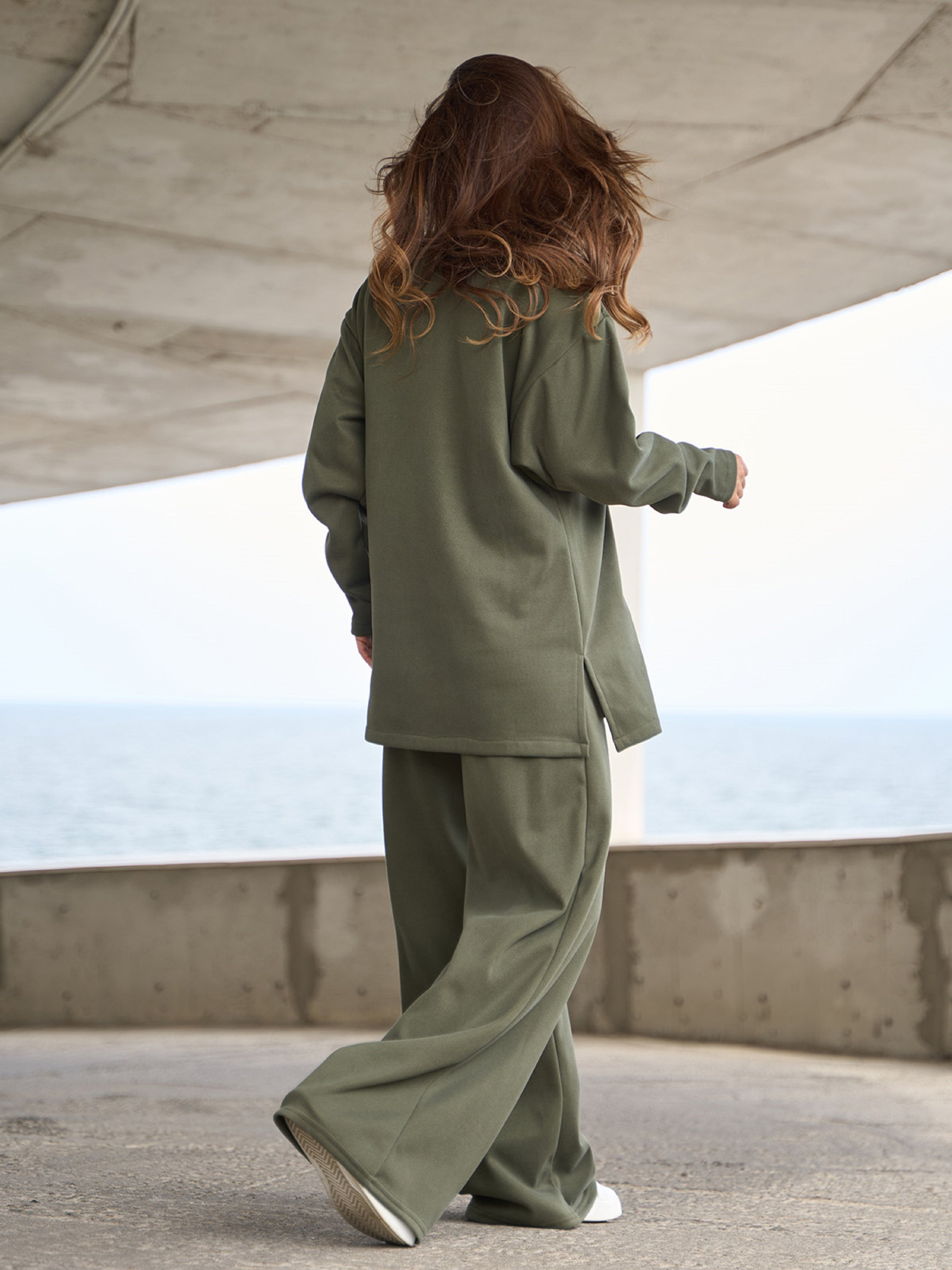 Повседневный костюм ISSA Plus модель 14832_хаки Фото