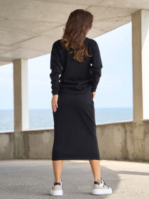 Повседневный костюм ISSA Plus модель 14833_черный Повседневный костюм ISSA Plus модель 14833_черный Фото