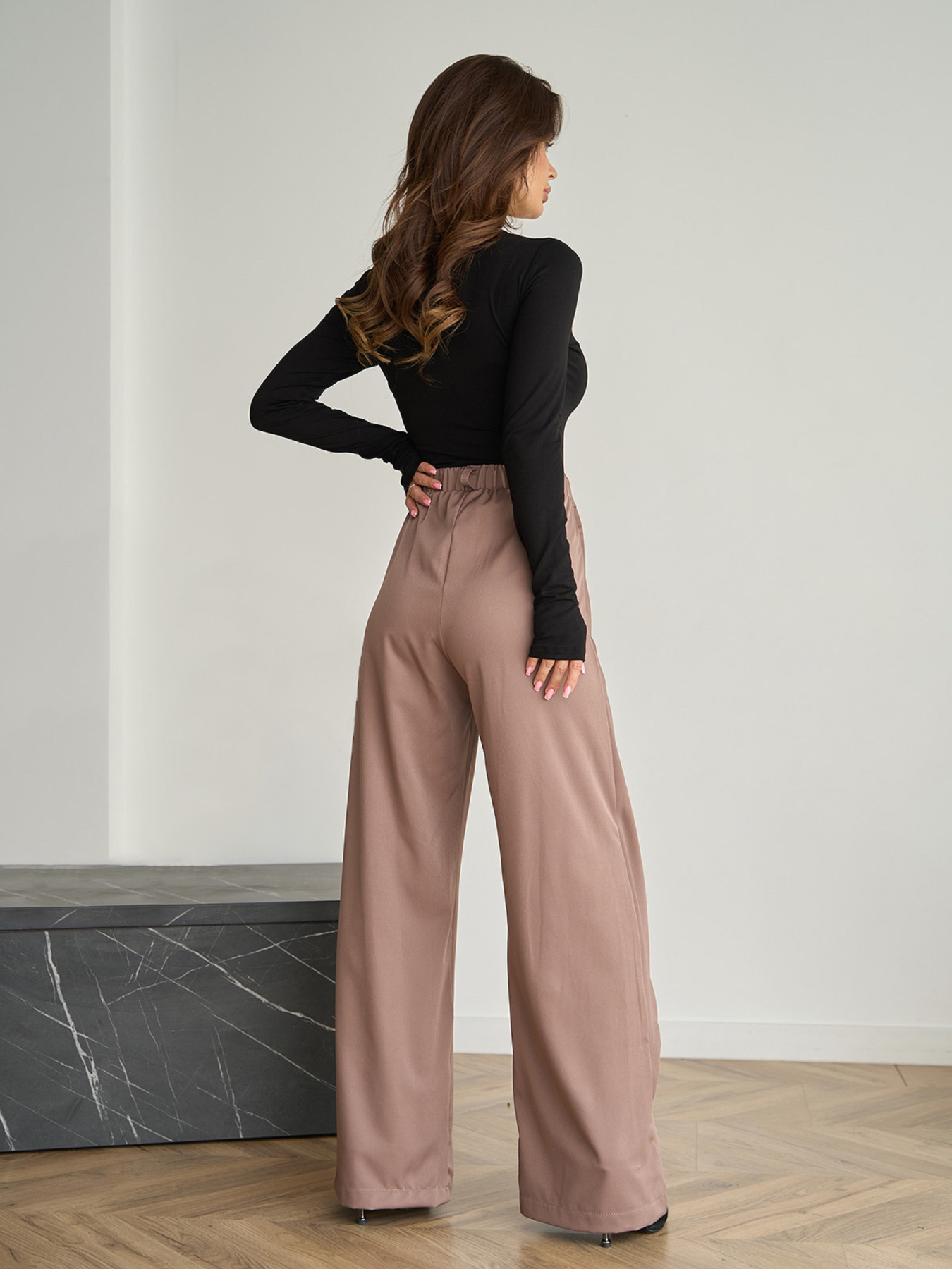 Класичні штани ISSA Plus модель 14835_коричневый Фото