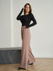 Класичні штани ISSA Plus модель 14835_коричневый Фото