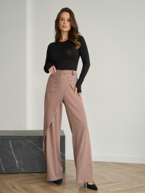 Класичні штани ISSA Plus модель 14835_коричневый Фото