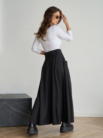 Спідниця максі ISSA Plus модель 14837_черный Фото