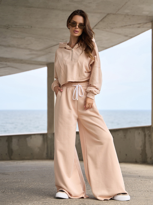 Повседневный костюм ISSA Plus модель 14839_бежевый Фото