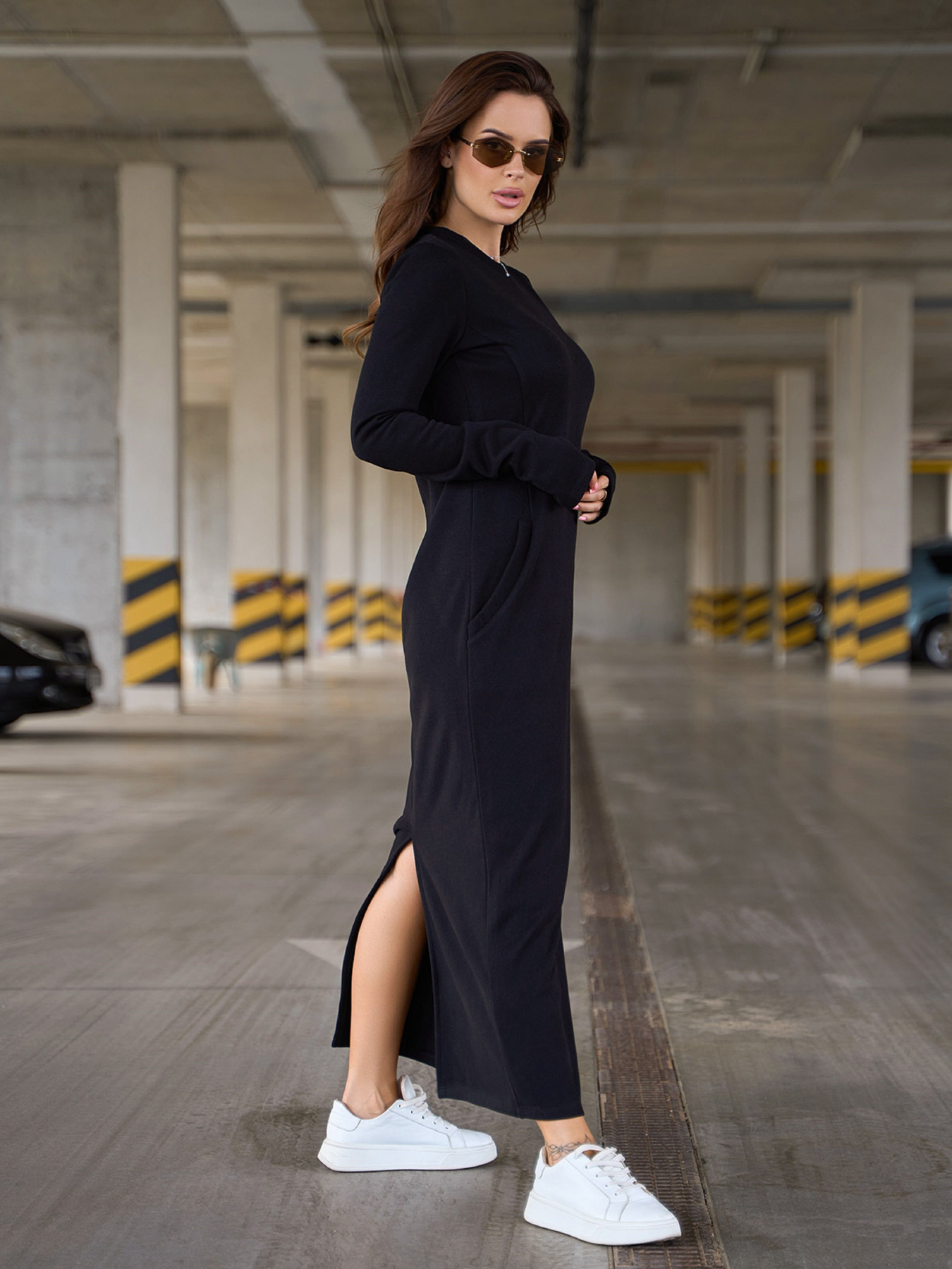 Сукня максі ISSA Plus модель 14840_черный Фото