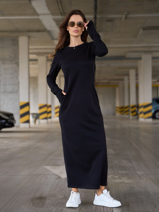 Платье макси ISSA Plus модель 14840_черный Фото