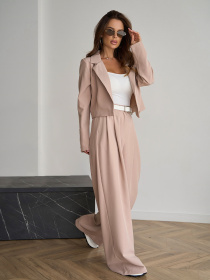 Діловий костюм ISSA Plus модель 14843_бежевый Фото