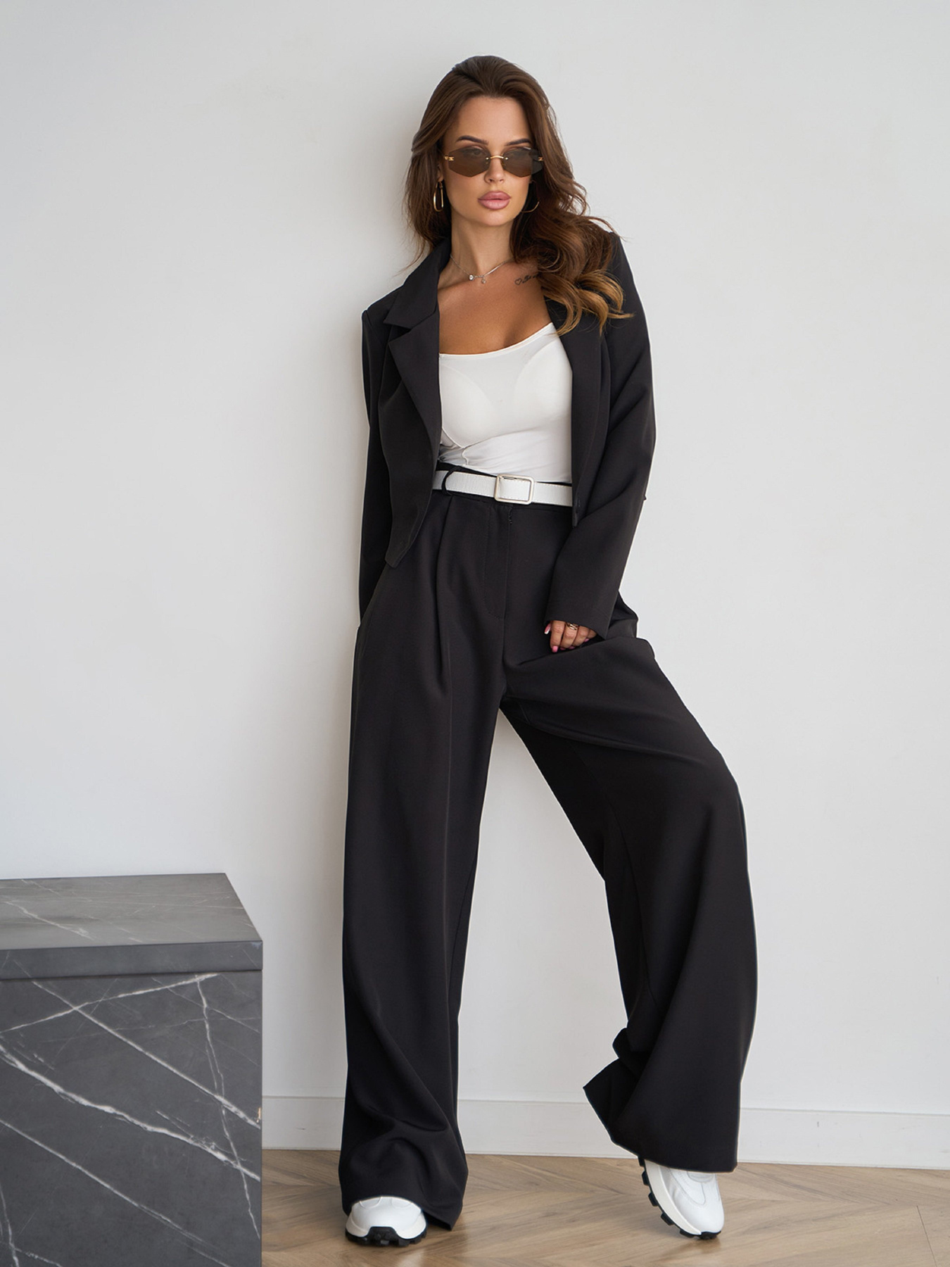 Деловой костюм ISSA Plus модель 14843_черный Фото