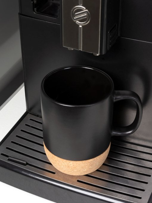 Кружка с пробковой подставкой черная MBM HOME модель KP-14 BLACK Фото