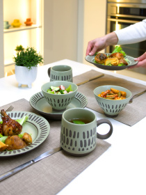 Кружка ручной работы "Зеленое чудо" MBM MY HOME модель KP-37 OLIVE Фото