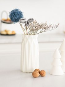 Ваза для квітів пластикова біла MBM MY HOME Модель DH-FLOWERS-01 WHITE Фото