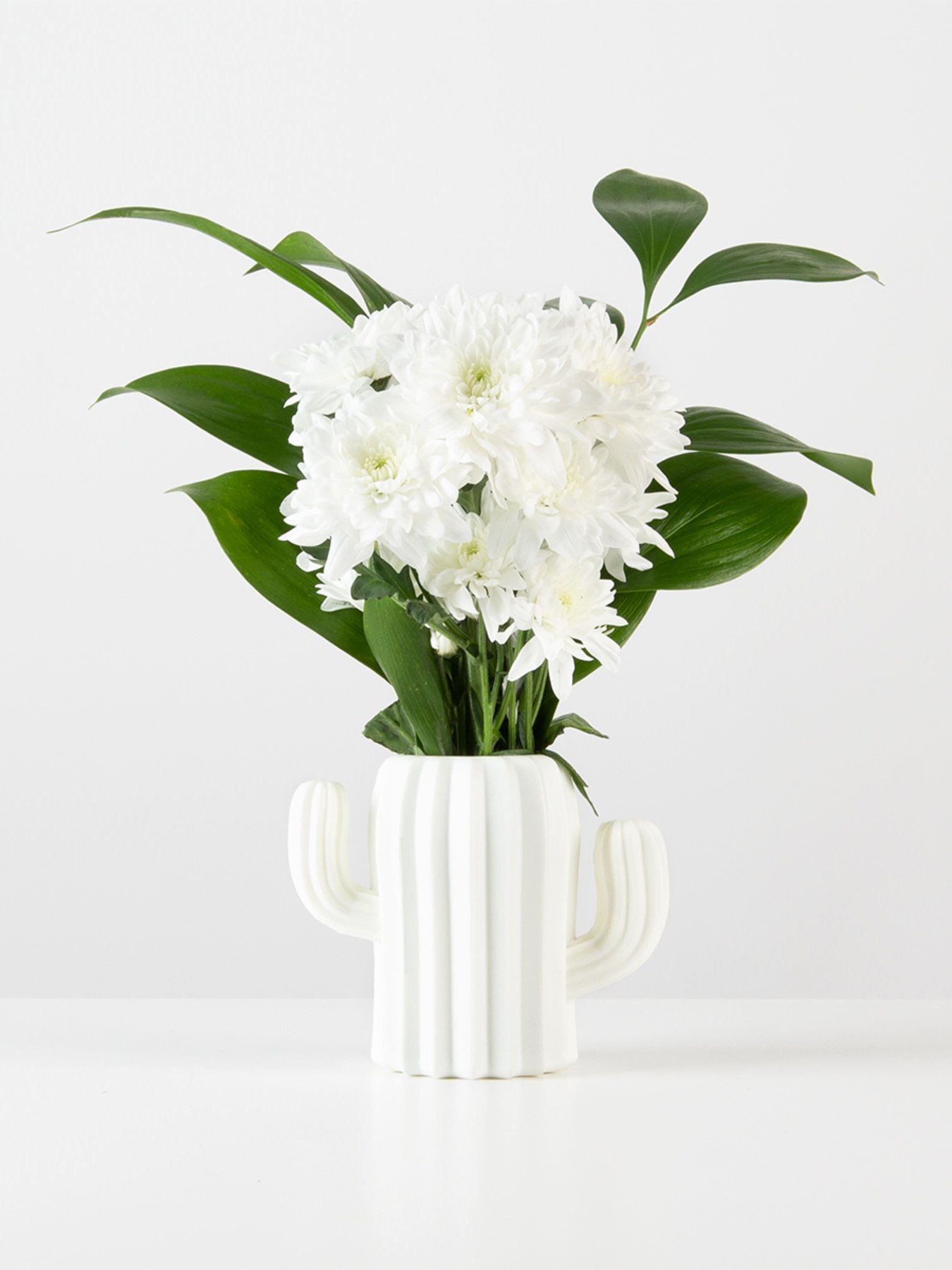 Ваза для цветов пластиковая белая MBM MY HOME модель DH-FLOWERS-02 WHITE Фото