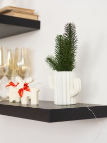 Ваза для квітів пластикова біла MBM HOME модель DH-FLOWERS-02 WHITE Фото