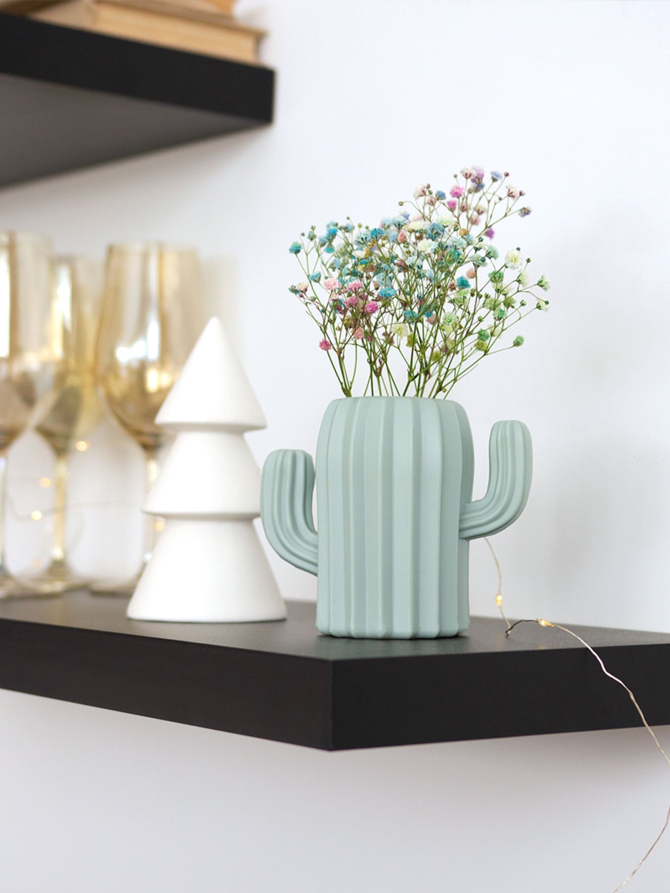 Ваза для квітів пластикова блакитна MBM MY HOME Модель DH-FLOWERS-02 BLUE Фото